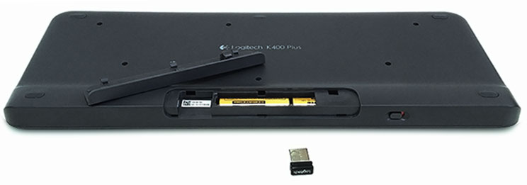 &rlm;מקלדת עם משטח מגע Logitech Wireless Touch Keyboard K400 Plus לוגיטק