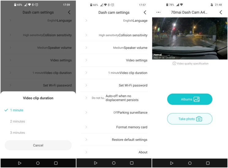 70mai Dash Cam A400: ברור ביום, עמום בלילה 70mai Dash Cam A400: ברור ביום, עמום בלילה