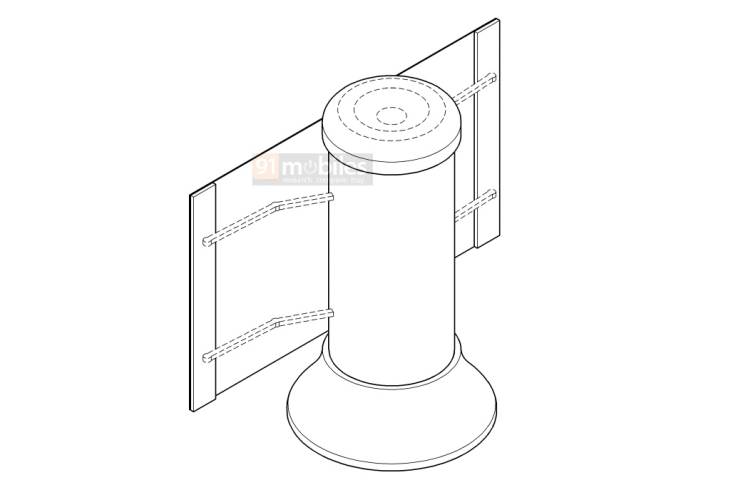 פטנט חדש של סמסונג מציג רמקול חכם עם מסך גמיש