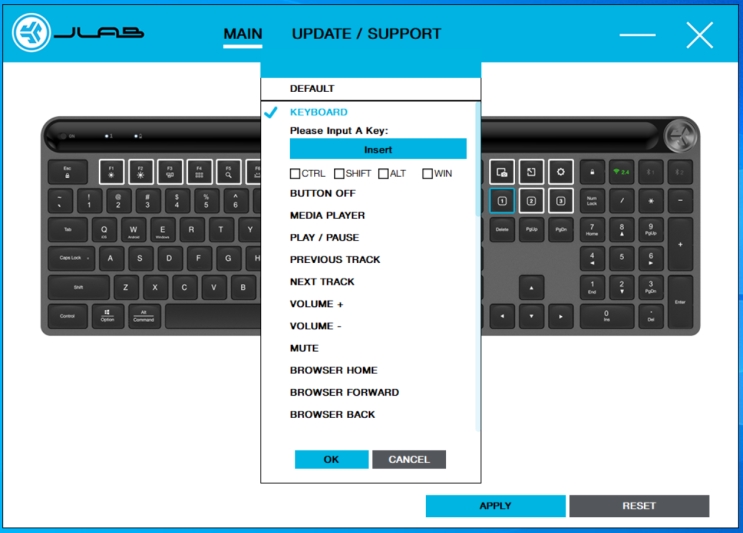 JLab Epic Wireless Keyboard: מקלדת מעולה, תוכנה בינונית