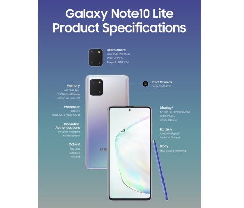 סמסונג מציגה את ה-Galaxy S10 Lite ו-Galaxy Note 10 Lite