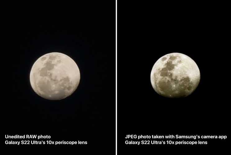 Samsung מגיבה לטענות על זיוף תמונות הירח